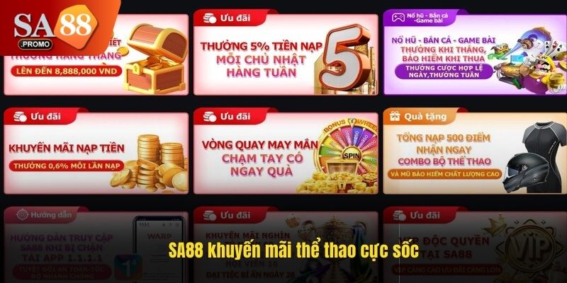 SA88 khuyến mãi thể thao cực sốc